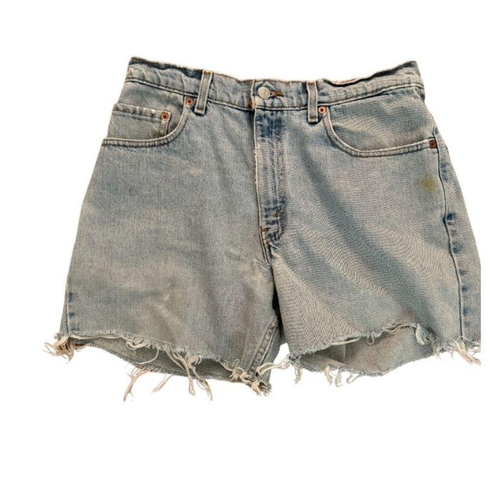 VINTAGE 70s Levi's 501 Redline Selvedge Red Tab Cut-Off Denim Shorts - Single St
